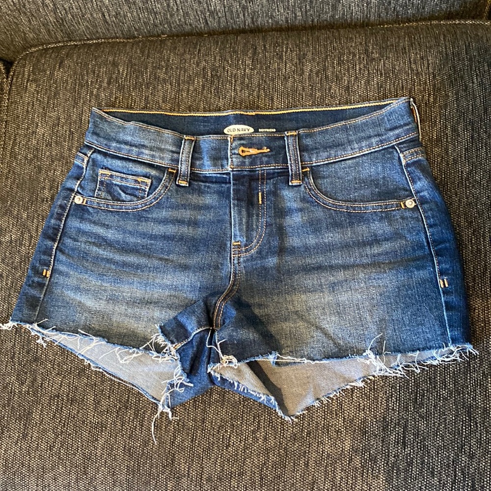Dark wash size 0 old navy jean shorts